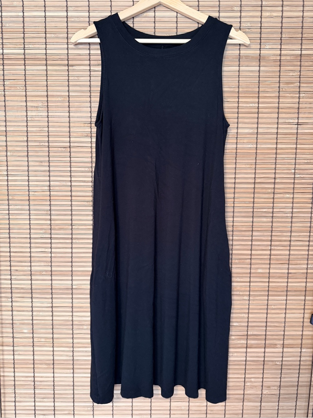 Time and Tru Black Sleeveless A-Line Midi Dress